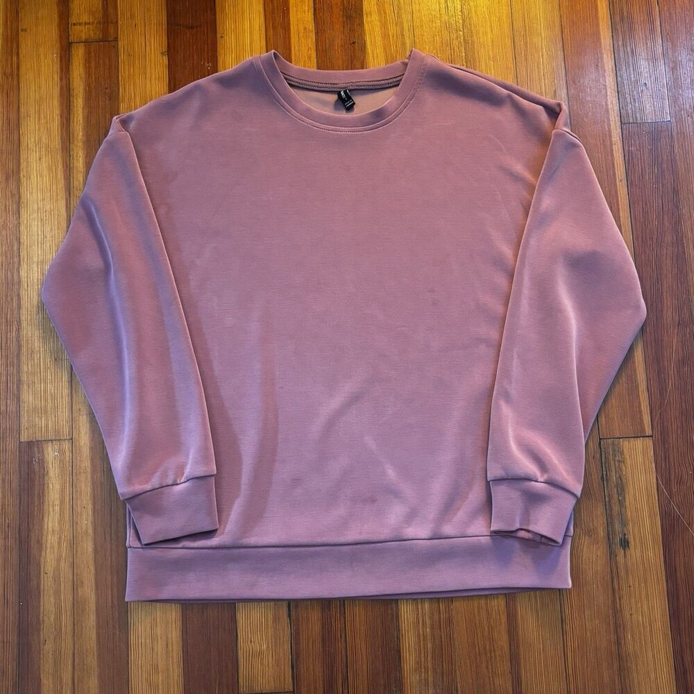 LazyPants Women's Luxe Pullover Crewneck Size Small Berry Pink